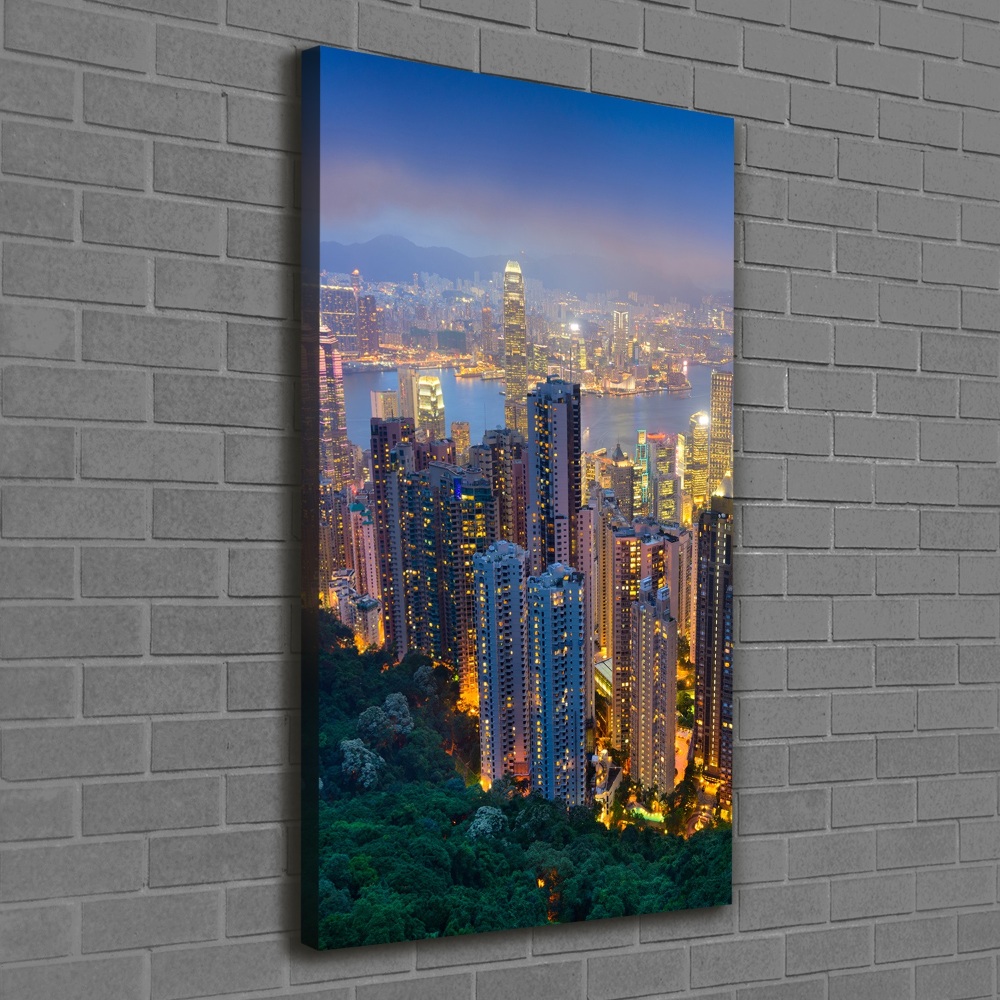 Wall art canvas Hong Kong at night