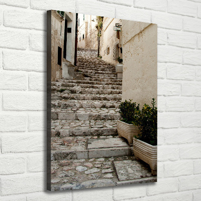 Picture canvas print Charming street