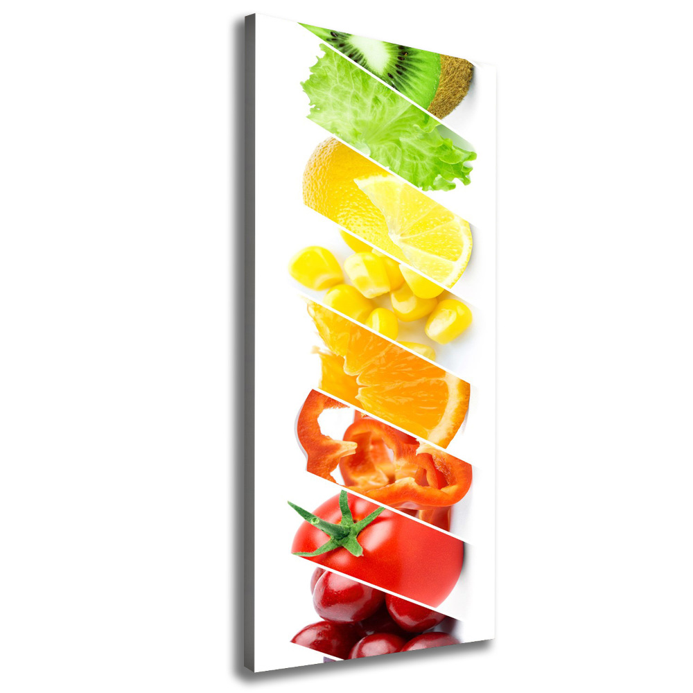 Large canvas wall art Vegetables and fruits