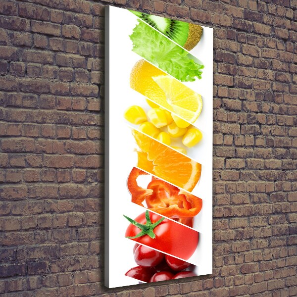 Large canvas wall art Vegetables and fruits