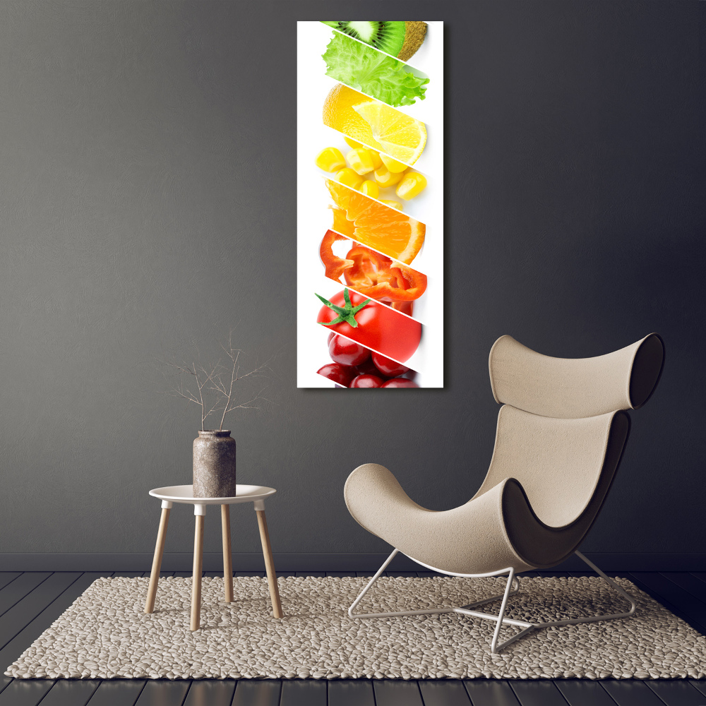 Large canvas wall art Vegetables and fruits