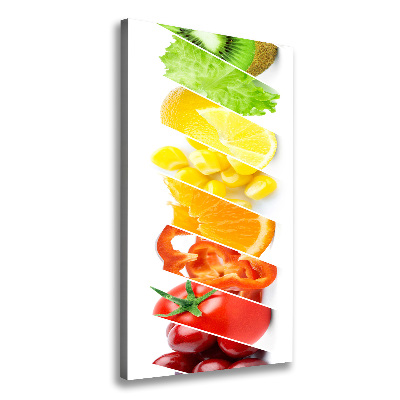 Large canvas wall art Vegetables and fruits