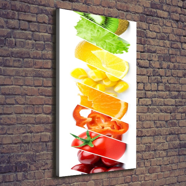 Large canvas wall art Vegetables and fruits