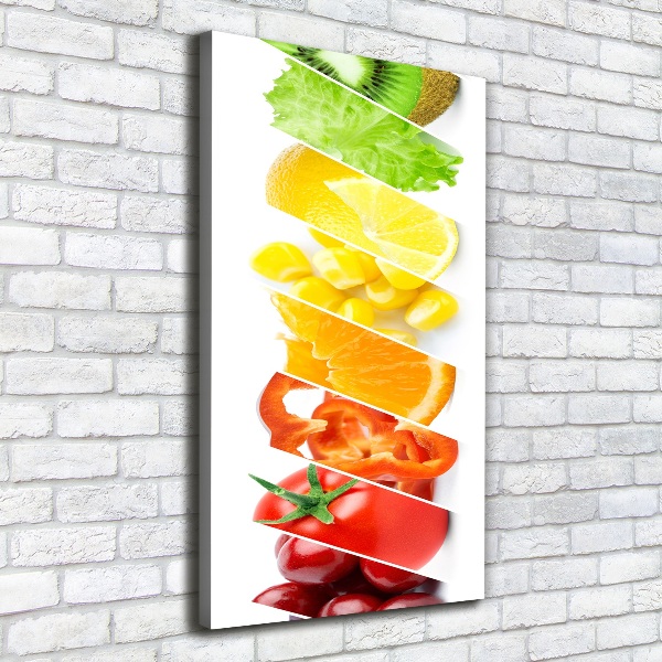 Large canvas wall art Vegetables and fruits