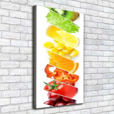 Large canvas wall art Vegetables and fruits