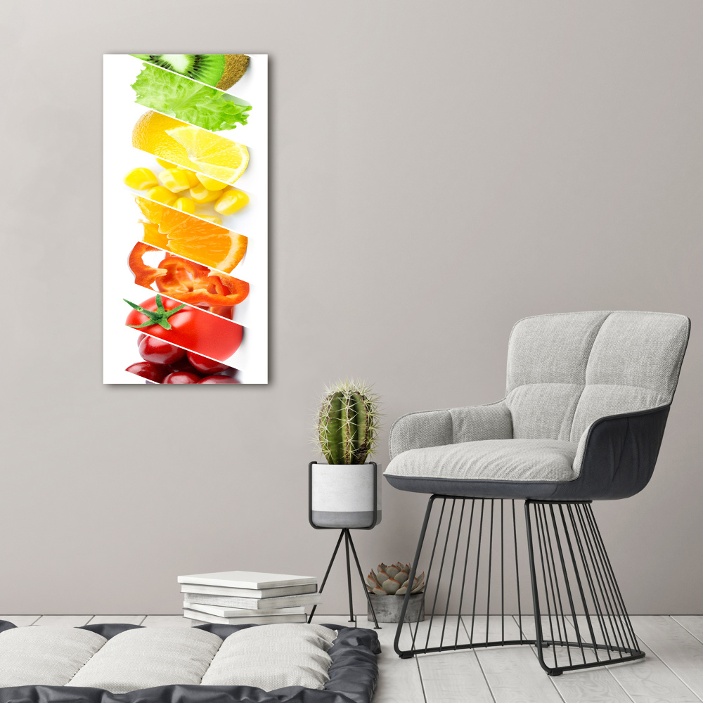 Large canvas wall art Vegetables and fruits