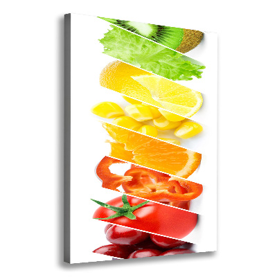 Large canvas wall art Vegetables and fruits