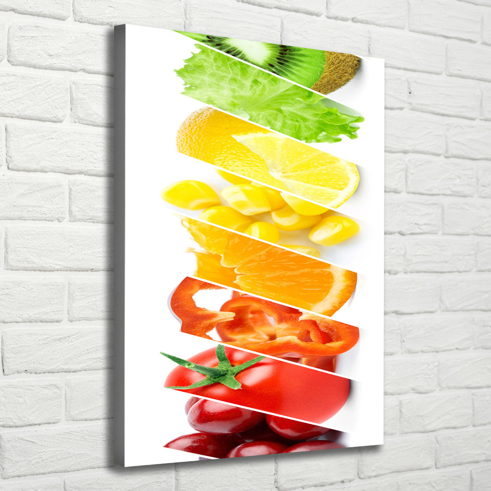 Large canvas wall art Vegetables and fruits