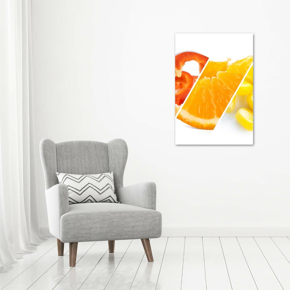 Large canvas wall art Vegetables and fruits