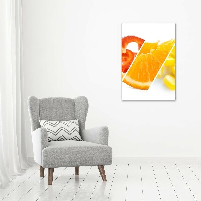 Large canvas wall art Vegetables and fruits