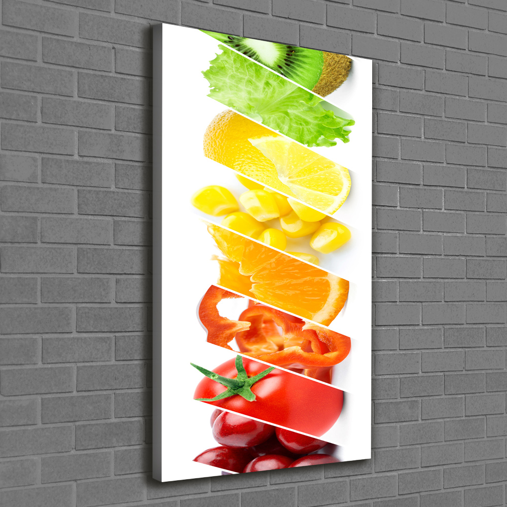 Large canvas wall art Vegetables and fruits