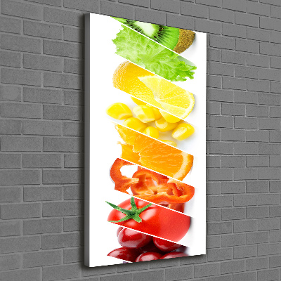 Large canvas wall art Vegetables and fruits