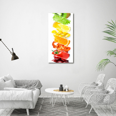 Large canvas wall art Vegetables and fruits