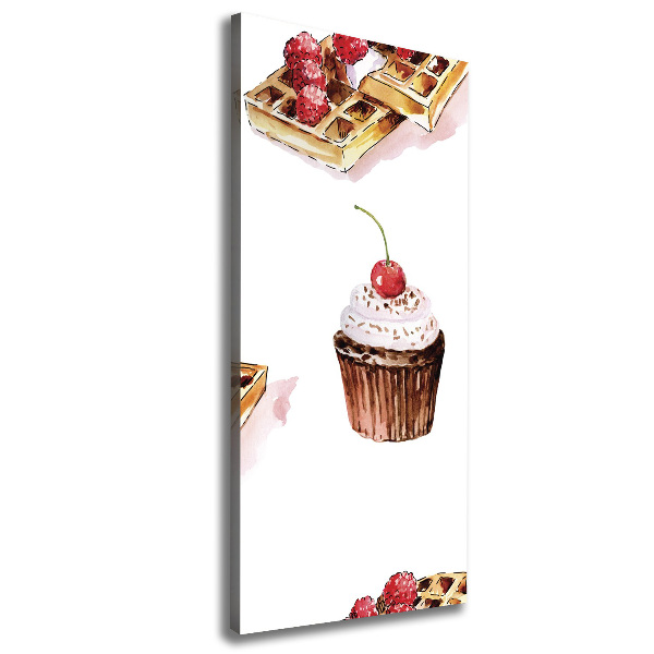 Canvas print Muffins and waffles