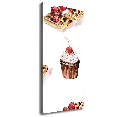 Canvas print Muffins and waffles