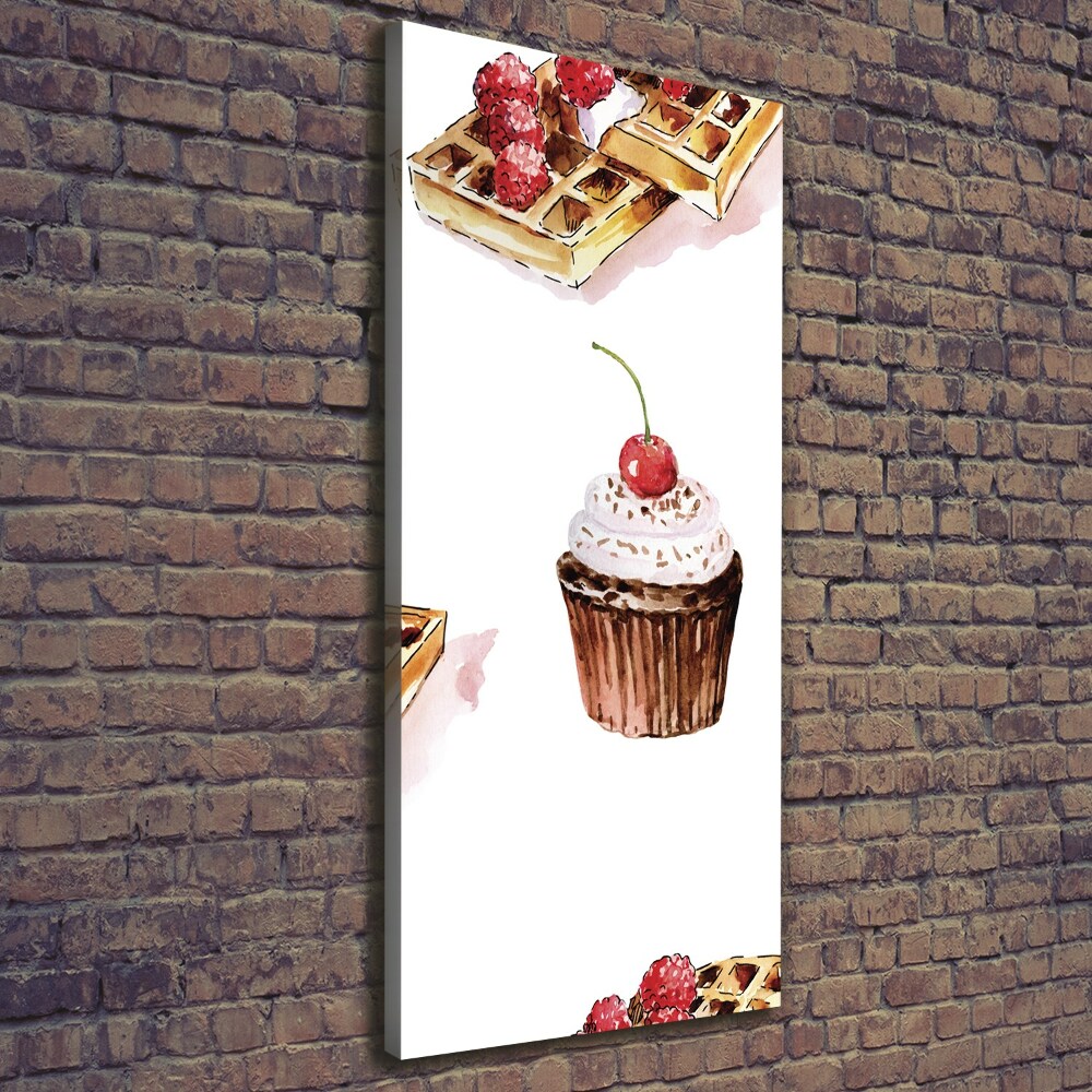 Canvas print Muffins and waffles