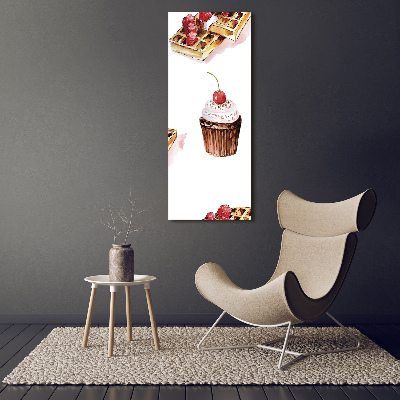 Canvas print Muffins and waffles