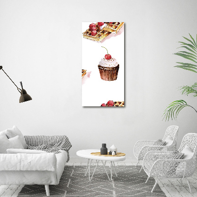 Canvas print Muffins and waffles