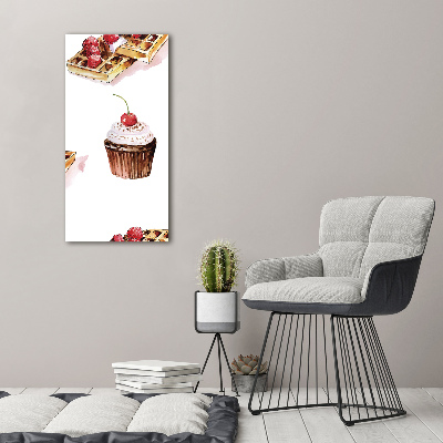 Canvas print Muffins and waffles