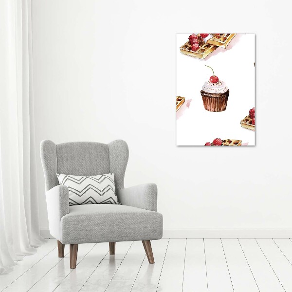 Canvas print Muffins and waffles