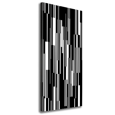 Canvas wall art Black and white lines