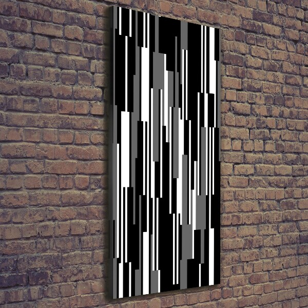 Canvas wall art Black and white lines