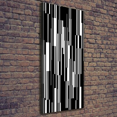 Canvas wall art Black and white lines