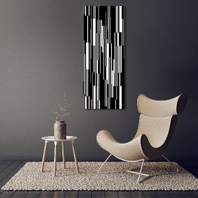 Canvas wall art Black and white lines