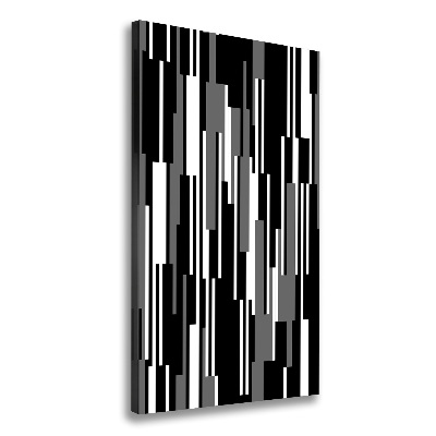 Canvas wall art Black and white lines