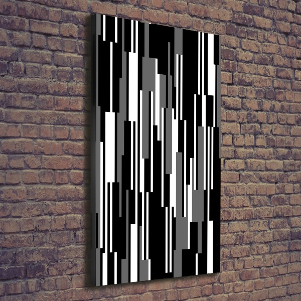 Canvas wall art Black and white lines