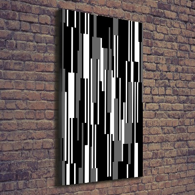 Canvas wall art Black and white lines