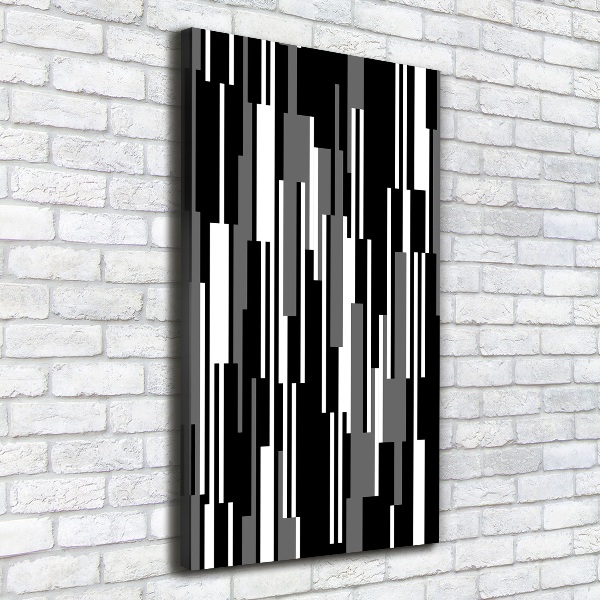 Canvas wall art Black and white lines