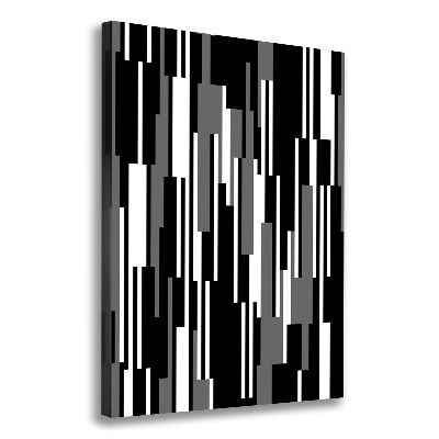 Canvas wall art Black and white lines