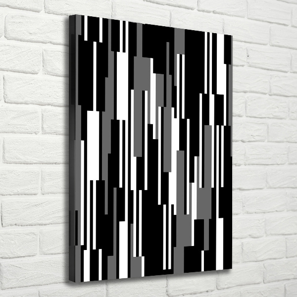 Canvas wall art Black and white lines