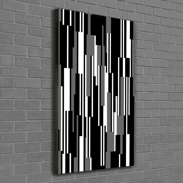 Canvas wall art Black and white lines