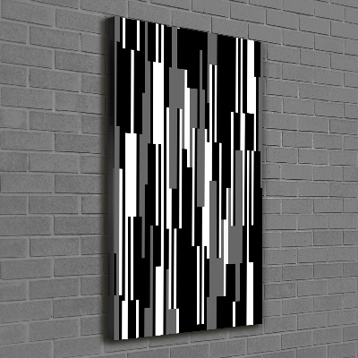 Canvas wall art Black and white lines