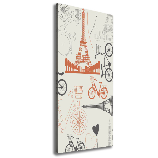 Wall art canvas large Symbols of France