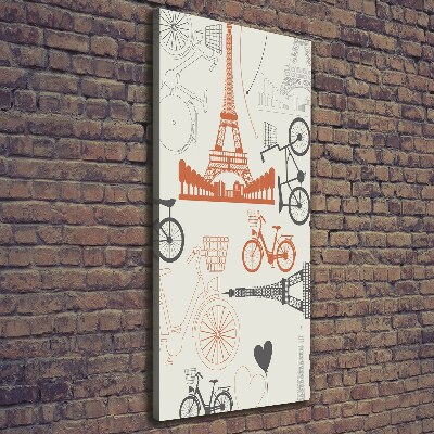 Wall art canvas large Symbols of France