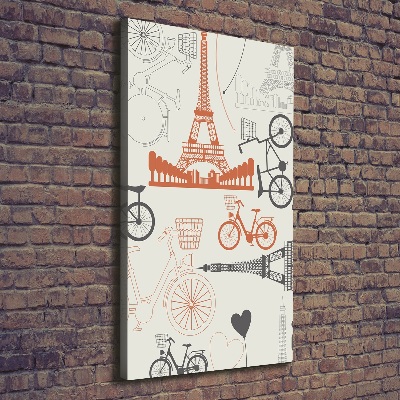 Wall art canvas large Symbols of France