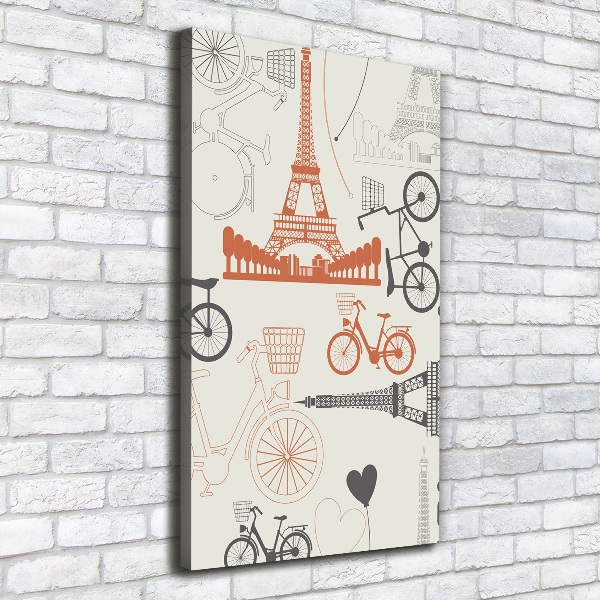 Wall art canvas large Symbols of France