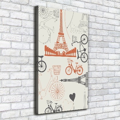 Wall art canvas large Symbols of France