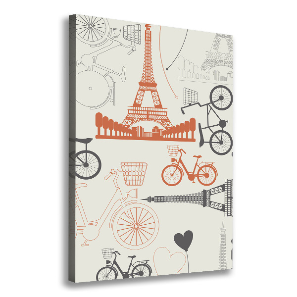 Wall art canvas large Symbols of France