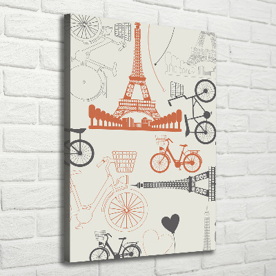 Wall art canvas large Symbols of France