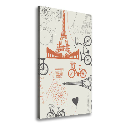 Wall art canvas large Symbols of France