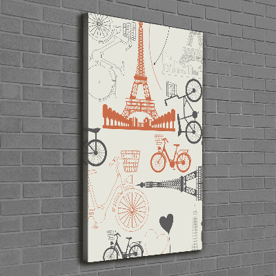 Wall art canvas large Symbols of France