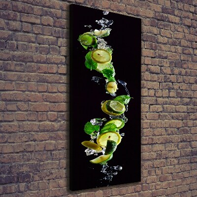 Large canvas wall art Lime and lemons