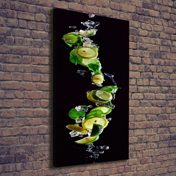 Large canvas wall art Lime and lemons