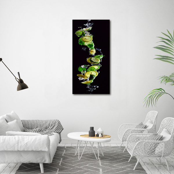 Large canvas wall art Lime and lemons