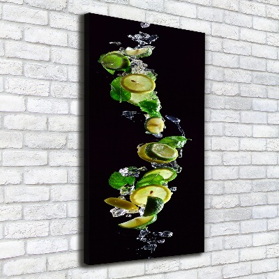 Large canvas wall art Lime and lemons