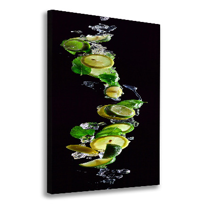 Large canvas wall art Lime and lemons